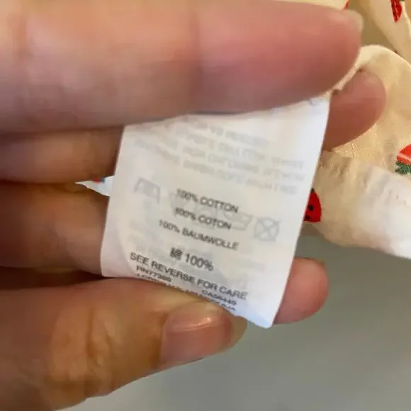 Madewell Women's Size 2 Cotton Tie-Front Keyhole Cami Top in Fresh Strawberries - Picture 10 of 12